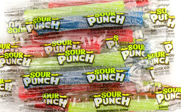 Novelty sour punch candy